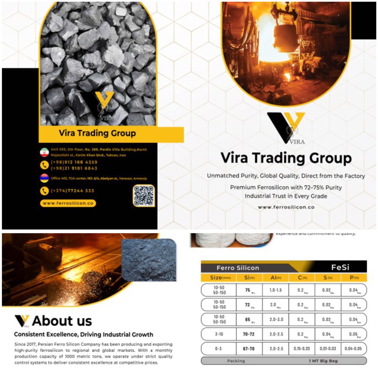 Ferrosilicon 2025 Export Catalog – High Purity & Low Price