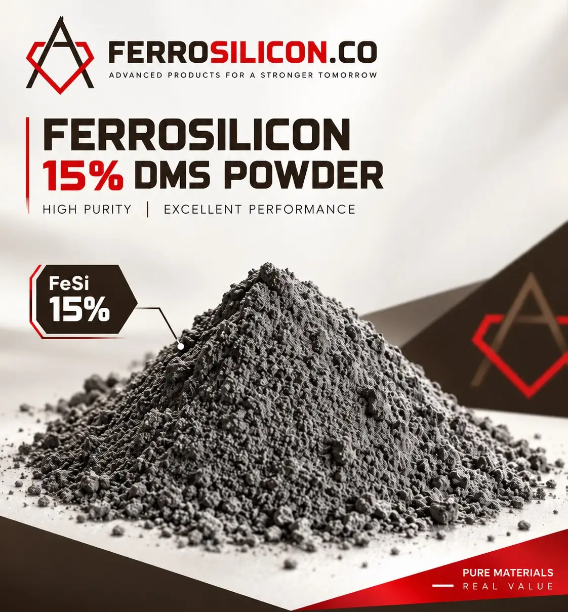 Ferrosilicon 15% heavy medium in a DMS separation circuit